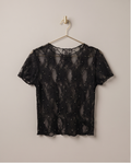 Remera de encaje con strass