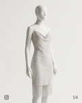 Vestido Windsor con strass blanco