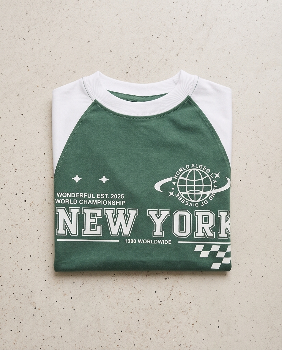 Remera de algodón para niños (talles 6-18)