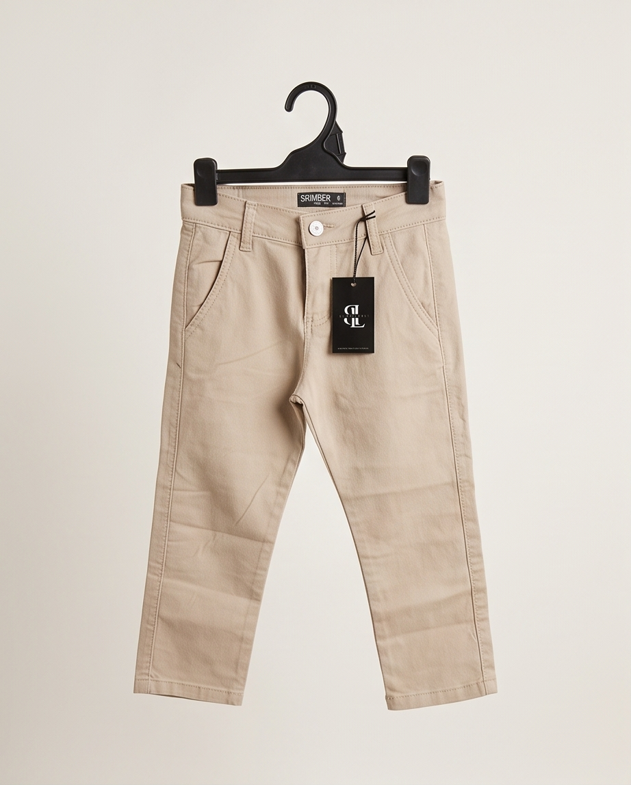 Pantalón corte chino beige
