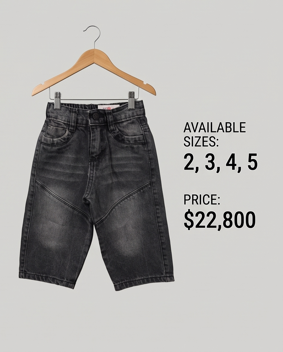 Jean Baggy negro para bebé